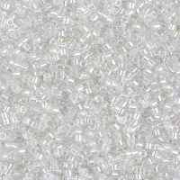 DB1671 Pearl Lined Crystal AB, Size 11/0 Miyuki Delica Beads, 5.2g approx. 