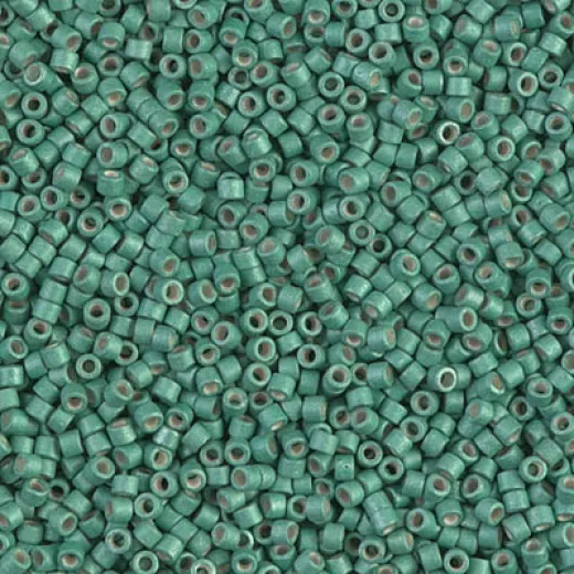 DB1171 Galvanized Matte Dark Mint, Size 11/0 Miyuki Delica Beads, 5.2g approx. DB1171 Galvanized Matte Dark Mint, Size 11/0 Miyuki Delica Beads, 5.2g approx.