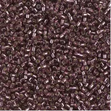 DB1204 Mauve Silver Lined, Size 11/0 Miyuki Delica Beads, 5.2g approx.