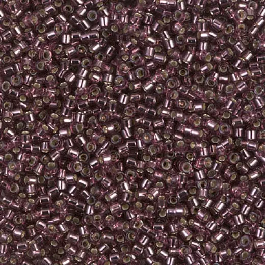 DB1204 Mauve Silver Lined, Size 11/0 Miyuki Delica Beads, 5.2g approx. DB1204 Mauve Silver Lined, Size 11/0 Miyuki Delica Beads, 5.2g approx.