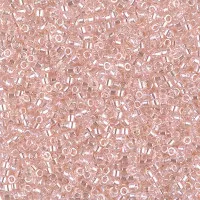 DB1223 Transparent Pink Mist Luster, Size 11/0 Miyuki Delica Beads, 5.2g approx.