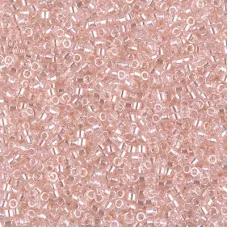 DB1223 Transparent Pink Mist Luster, Size 11/0 Miyuki Delica Beads, 5.2g approx.