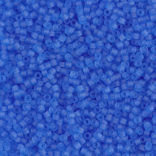 DB1270 Matte Transparent Azure, Size 11/0 Miyuki Delica Beads, 5.2g approx. DB1270 Matte Transparent Azure, Size 11/0 Miyuki Delica Beads, 5.2g approx.