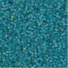DB1283 Matte Transparent Caribbean Teal AB, Size 11/0 Miyuki Delica Beads, 5.2g ...