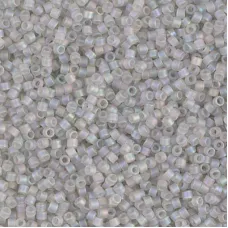 DB1286 Matte Transparent Grey Mist AB, Size 11/0 Miyuki Delica Beads, 5.2g appro...