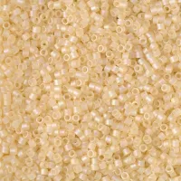DB1287 Matte Transparent Crystal Ivory Luster, Size 11/0 Miyuki Delica Beads, 5.2g approx.