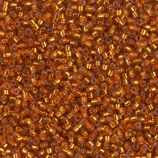 DB1333 Dyed Silver Lined Burnt Orange, Size 11/0 Miyuki Delica Beads, 50g Wholesale Pack DB1333 Dyed Silver Lined Burnt Orange, Size 11/0 Miyuki Delica Beads, 50g Wholesale Pack