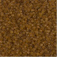 DB1391 Mustard Lined Amber, Size 11/0 Miyuki Delica Beads, 5.2g approx.