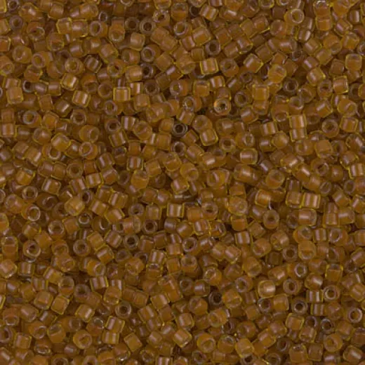 DB1391 Mustard Lined Amber, Size 11/0 Miyuki Delica Beads, 5.2g approx. DB1391 Mustard Lined Amber, Size 11/0 Miyuki Delica Beads, 5.2g approx.
