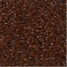 DB1392 Dark Topaz Lined Rootbeer, Size 11/0 Miyuki Delica Beads, 5.2g approx.