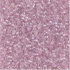 DB1472 Transparent Pale Rose Luster, Size 11/0 Miyuki Delica Beads, 5.2g approx.
