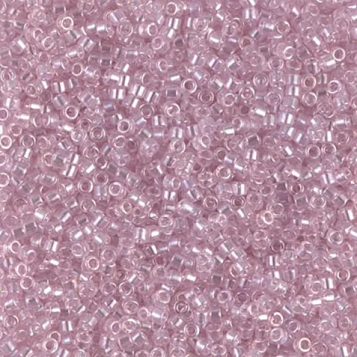 DB1472 Transparent Pale Rose Luster, Size 11/0 Miyuki Delica Beads, 5.2g approx. DB1472 Transparent Pale Rose Luster, Size 11/0 Miyuki Delica Beads, 5.2g approx.