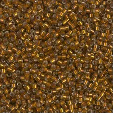 DB1682 Silver Lined Glazed Dark Honey, Size 11/0 Miyuki Delica Beads, 5.2g appro...