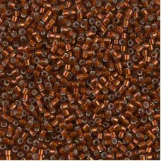 DB1683 Silver Lined Glazed Dark Topaz, Size 11/0 Miyuki Delica Beads, 5.2g appro...
