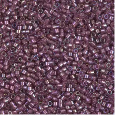 DB1757 Sparkling Orchid Lined Amethyst AB, Size 11/0 Miyuki Delica Beads, 5.2g a...