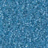 DB1761 Sparkling Sky Blue Lined Opal AB, Size 11/0 Miyuki Delica Beads, 5.2g approx.