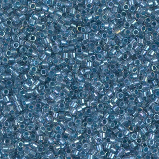 DB1762 Sparkling Sky Blue Lined Crystal AB, Size 11/0 Miyuki Delica Beads, 5.2g approx. DB1762 Sparkling Sky Blue Lined Crystal AB, Size 11/0 Miyuki Delica Beads, 5.2g approx.