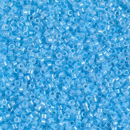 DB2039 Luminous Ocean Blue, Size 11/0 Miyuki Delica Beads, 5.2g approx. DB2039 Luminous Ocean Blue, Size 11/0 Miyuki Delica Beads, 5.2g approx.