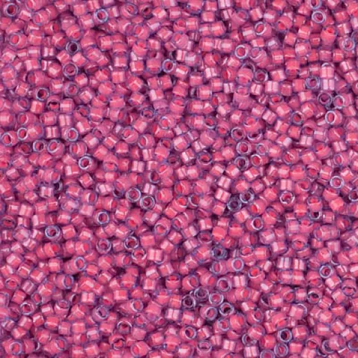DB2048 Luminous Pink Taffy, Size 11/0 Miyuki Delica Beads, 50g Wholesale Pack