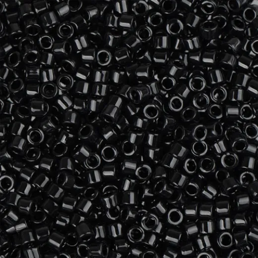 DBS0010 Black, Colour Code 10 Size 15/0 Miyuki Delica Beads, 5.2g approx. DBS0010 Black, Colour Code 10 Size 15/0 Miyuki Delica Beads, 5.2g approx.