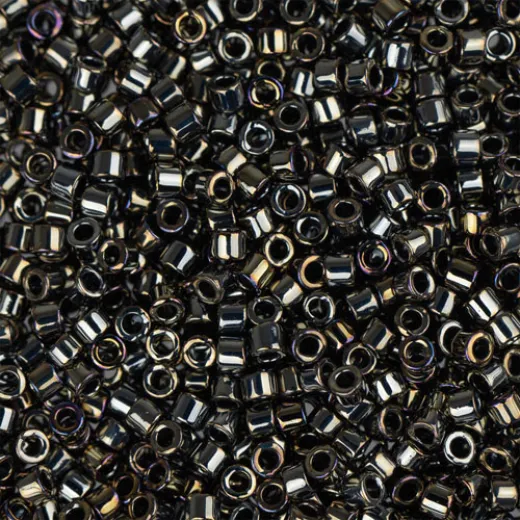 DBS0026 Metallic Black Luster Miyuki 15/0 Miyuki Delica Beads, colour 0026, 5.2g approx. DBS0026 Metallic Black Luster Miyuki 15/0 Miyuki Delica Beads, colour 0026, 5.2g approx.