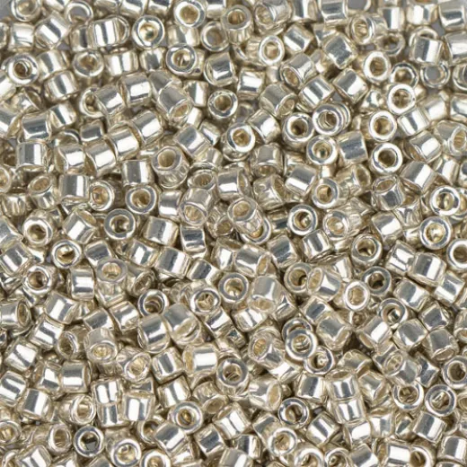 DBL0035 Silver Galvanised Size 8/0 Miyuki Delica Beads, Colour Code 0035, 5.2g approx. DBL0035 Silver Galvanised Size 8/0 Miyuki Delica Beads, Colour Code 0035, 5.2g approx.