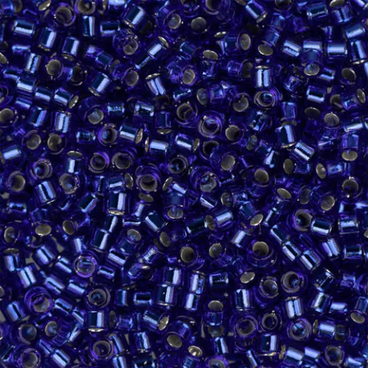 DB0047 Sapphire Silver Lined, Size 11/0 Miyuki Delica Beads, 5.2g approx. DB0047 Sapphire Silver Lined, Size 11/0 Miyuki Delica Beads, 5.2g approx.