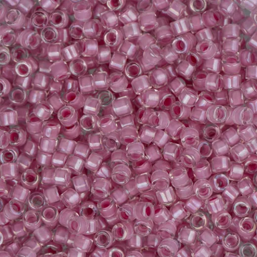 DB0072 Pale Lilac AB Lined-Dyed, Size 11/0 Miyuki Delica Beads, 5.2g approx. DB0072 Pale Lilac AB Lined-Dyed, Size 11/0 Miyuki Delica Beads, 5.2g approx.