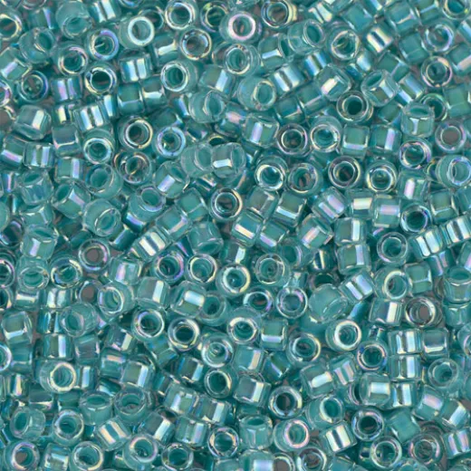 DBM0079 Miyuki Delica Beads Beads Size 10/0 Aqua Blue AB, colour 0079 - 5.2Grms approx. DBM0079 Miyuki Delica Beads Beads Size 10/0 Aqua Blue AB, colour 0079 - 5.2Grms approx.