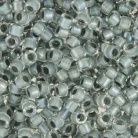 DB0081 Dark Grey AB Lined Dyed Size 11/0 Miyuki Delica Beads, 5.2g approx.