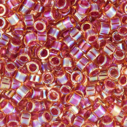 DB0088 Topaz AB Lined-Dyed, Size 11/0 Miyuki Delica Beads, 50gm bag DB0088 Topaz AB Lined-Dyed, Size 11/0 Miyuki Delica Beads, 50gm bag