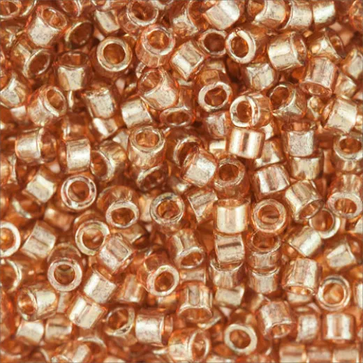 DB0102 Rose Gold Luster, Size 11/0 Miyuki Delica Beads, 5.2g approx. DB0102 Rose Gold Luster, Size 11/0 Miyuki Delica Beads, 5.2g approx.
