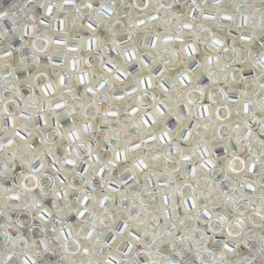 DB0109 Cream AB Luster, Size 11/0 Miyuki Delica Beads, 5.2g approx. DB0109 Cream AB Luster, Size 11/0 Miyuki Delica Beads, 5.2g approx.