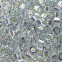 DB0110 Transparent Light Blue AB, Size 11/0 Miyuki Delica Beads, 5.2g approx.