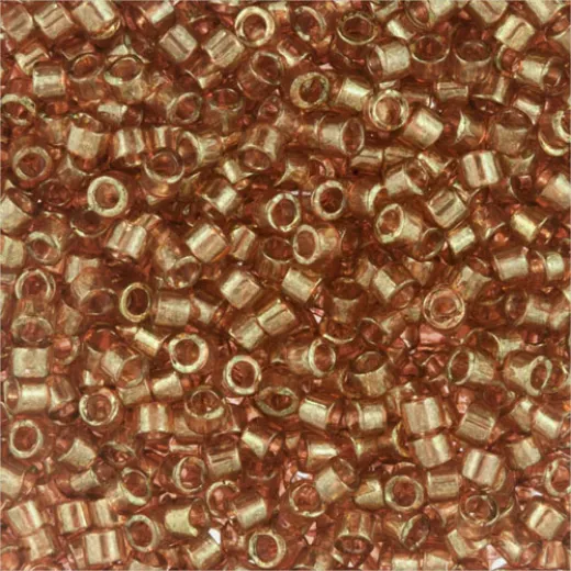 DB0121 Light Topaz Gold Luster, Size 11/0 Miyuki Delica Beads, 5.2g approx. DB0121 Light Topaz Gold Luster, Size 11/0 Miyuki Delica Beads, 5.2g approx.