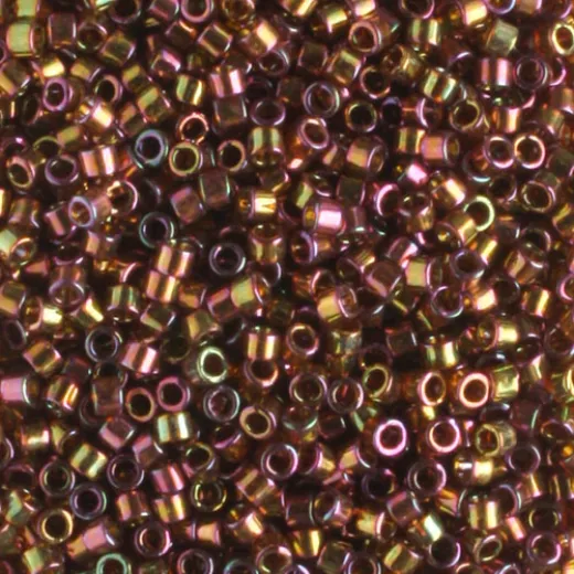 DB0126 Pink AB Gold Luster, Size 11/0 Miyuki Delica Beads, 50 Grams