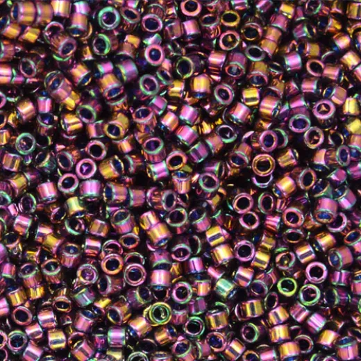 DB0128 Plum Gold Luster, Size 11/0 Miyuki Delica Beads, 50 Grams