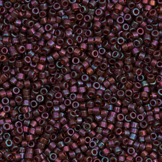 DB0129 Pink Topaz Transparent Gold Luster, Size 11/0 Miyuki Delica Beads, 5.2g approx. DB0129 Pink Topaz Transparent Gold Luster, Size 11/0 Miyuki Delica Beads, 5.2g approx.