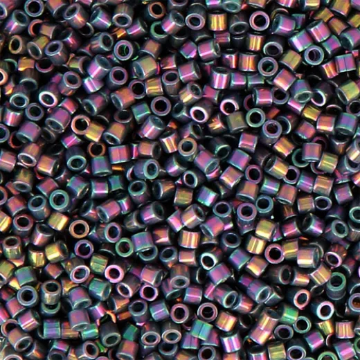 DB0134 Opaque Purple Grey Rainbow Luster, Size 11/0 Miyuki Delica Beads, 5.2g approx. DB0134 Opaque Purple Grey Rainbow Luster, Size 11/0 Miyuki Delica Beads, 5.2g approx.