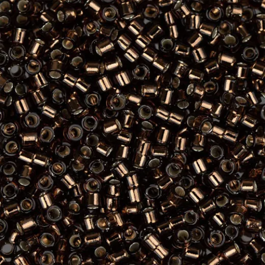 DB0150 Brown Silver Lined, Size 11/0 Miyuki Delica Beads, 50gm bag DB0150 Brown Silver Lined, Size 11/0 Miyuki Delica Beads, 50gm bag