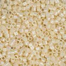 DBM0157 Cream Opaque AB, Size 10/0  Miyuki Delica Beads, Colour code -157 - Appr...