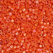 DBM0161 Orange Opaque AB, Size 10/0  Miyuki Delica Beads, Colour code -161 - App...