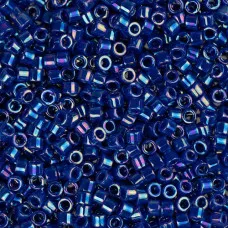 DBS0165 Opaque Royal Blue AB Miyuki 15/0 Miyuki Delica Beads, 5.2g approx.