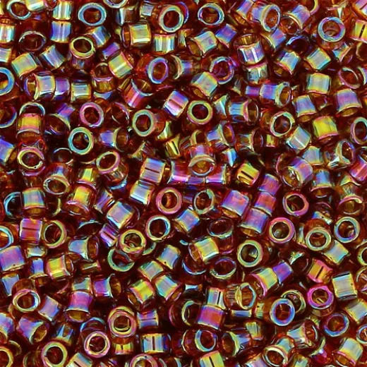DBL0170 Transparent Topaz AB Size 8/0 Miyuki Delica Beads, Colour Code 0170, 5.2g approx. DBL0170 Transparent Topaz AB Size 8/0 Miyuki Delica Beads, Colour Code 0170, 5.2g approx.