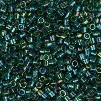 DB0175 Dark Green AB, Size 11/0 Miyuki Delica Beads, 50gm bag