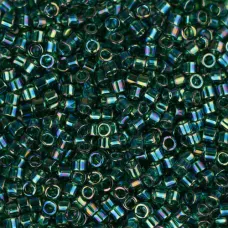DB0175 Dark Green AB, Size 11/0 Miyuki Delica Beads, 50gm bag