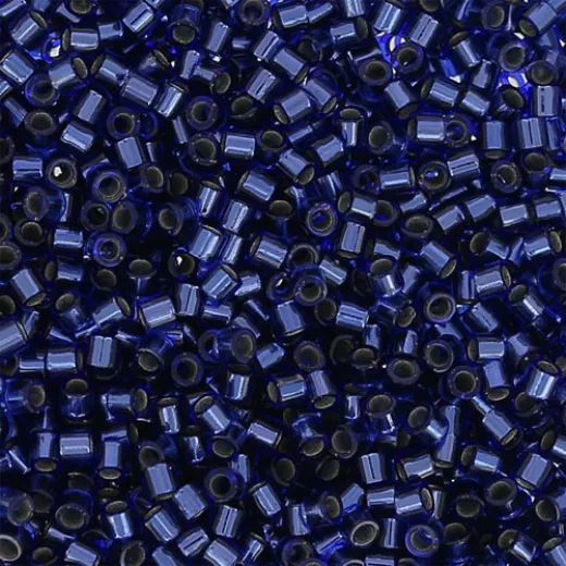 DB0183 Silver lined Cobalt Blue , Size 11/0 Miyuki Delica Beads, 50gm bag DB0183 Silver lined Cobalt Blue , Size 11/0 Miyuki Delica Beads, 50gm bag