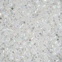 DB0222 White Opal AB, Size 11/0 Miyuki Delica Beads, 5.2g approx.