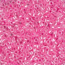 DB0246 Dark Crystal Pink Ceylon Lined-Dyed, Size 11/0 Miyuki Delica Beads, 5.2g ...