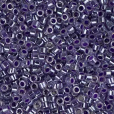 DB0250 Crystal Violet Ceylon Lined-Dyed, Size 11/0 Miyuki Delica Beads, 5.2g app...